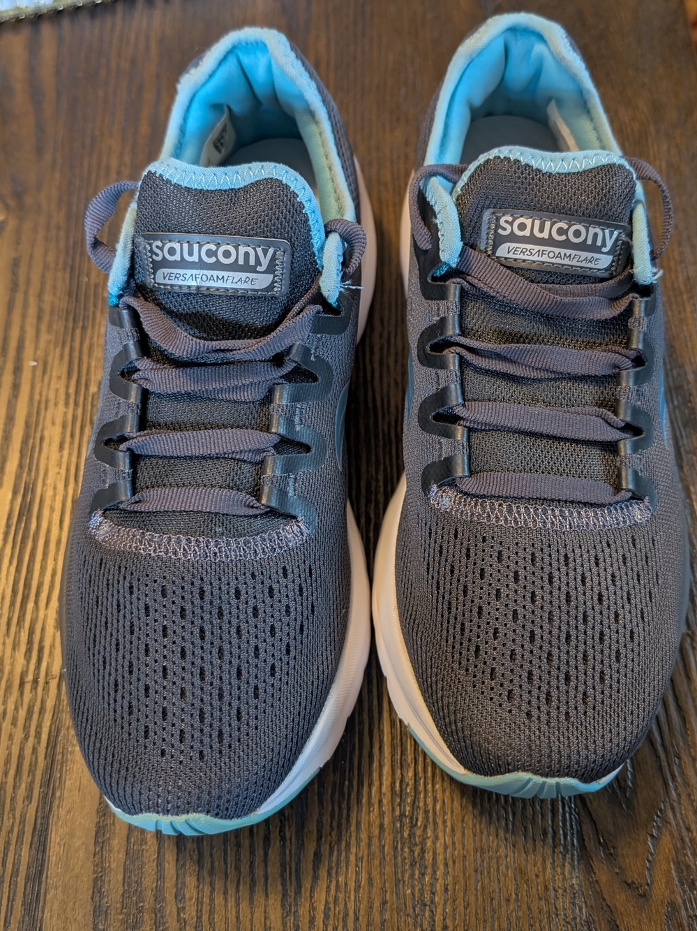 Saucony Women's VersaFoam Flare Gray & Light Blue Running Shoes